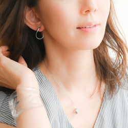 金属アレルギー対応"kainari hoop"チタンポストピアス　 第3張的照片