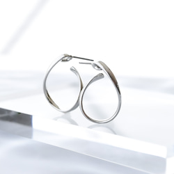 金属アレルギー対応"kainari hoop"チタンポストピアス　 第2張的照片