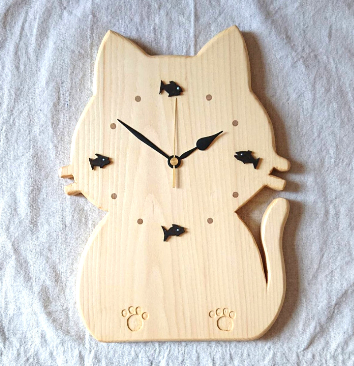 猫の掛け時計(さかな)