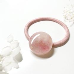 ボタニカル フラワー 花 レジン ヘアゴム ピンク 冬 おでかけ キッズ
