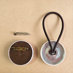 ベイビーの刺繍くるみボタン(選べるブロ―チorヘアゴム) 2枚目の画像