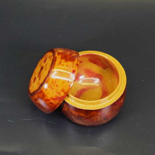 Urushi Box 黄漆赤漆透き漆研出し その他インテリア雑貨 漆 安 通販