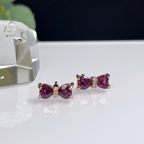 ガーネット ピアス イヤリング 柘榴石 シルバー 【超美品】 1 ピアス 