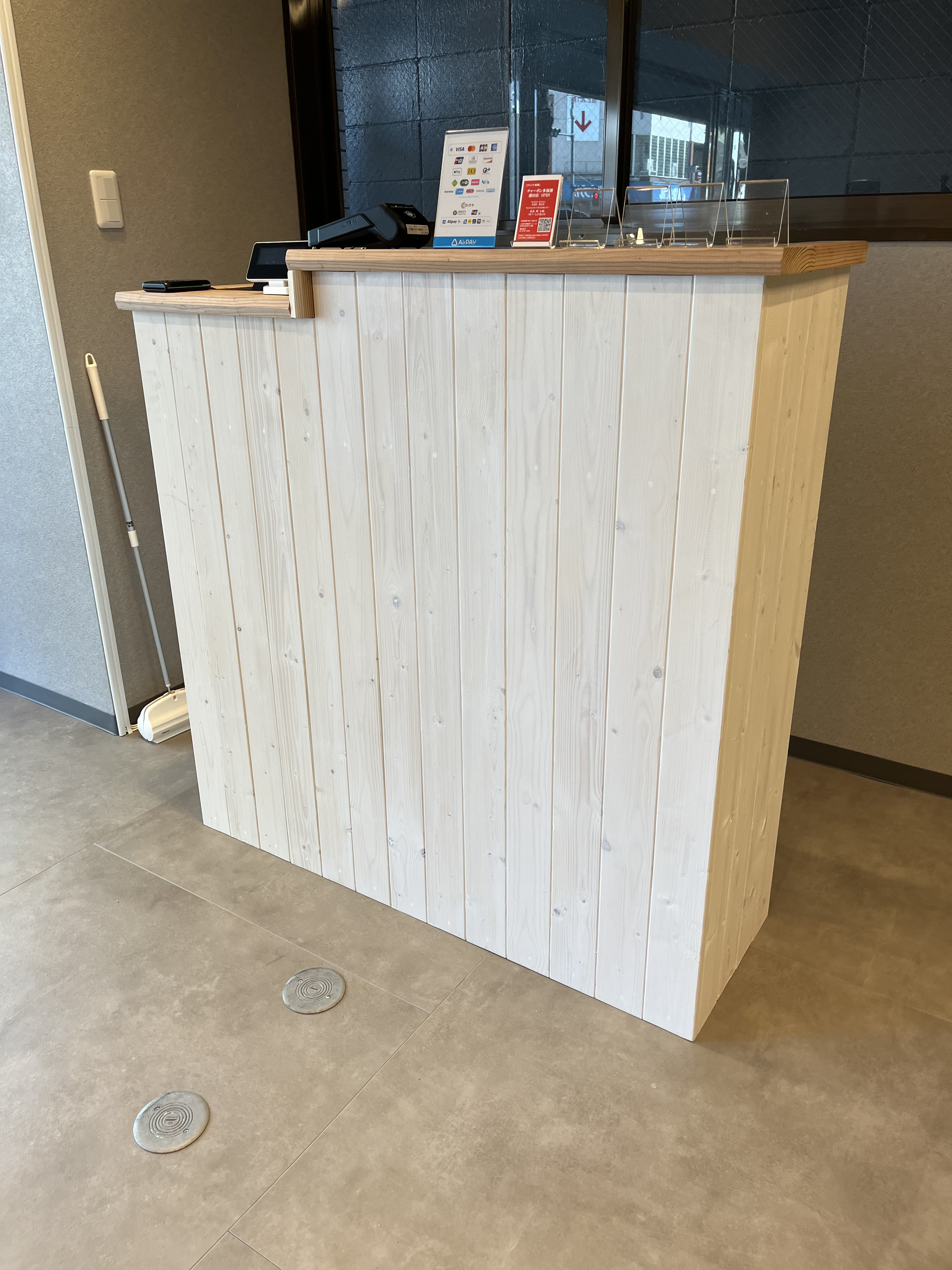 ワイド100 高さ110 段差カウンター　レジカウンター