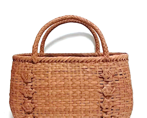 山葡萄バッグ楕円ニ列バラ かごバッグ 山葡萄バッグ魅力 通販 17634802