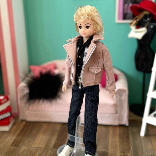 カズちゃん様！ライダーズジャケットレディ新品未使用と花柄セットアップドレスの2点 カズちゃん様！ライダーズジャケットレディ新品未使用と花柄