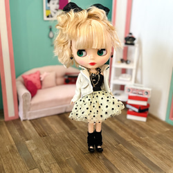 ドット　チュールスカート　レッグウォーマー　セット　リカちゃん　ブライス 8枚目の画像