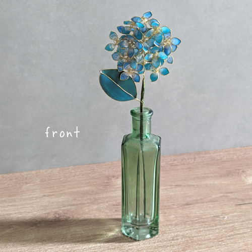 紫陽花のインテリアフラワー｜透ける小花が重なるディップフラワーの