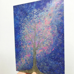 ご予約作品　抽象画 原画「Twinkle Twinkle Little Tree」 4枚目の画像