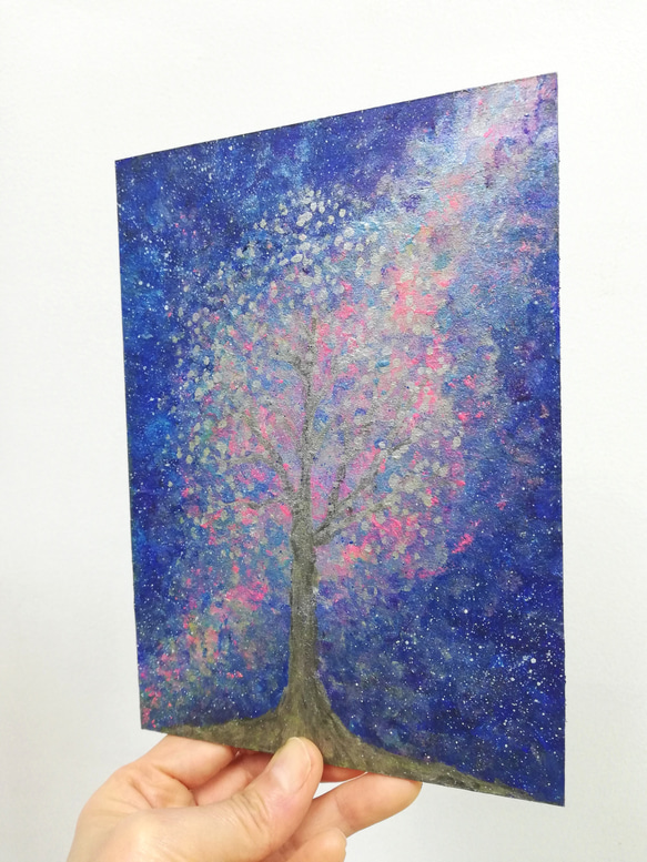 ご予約作品　抽象画 原画「Twinkle Twinkle Little Tree」 4枚目の画像