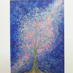 ご予約作品　抽象画 原画「Twinkle Twinkle Little Tree」 2枚目の画像