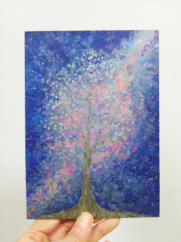 ご予約作品　抽象画 原画「Twinkle Twinkle Little Tree」 2枚目の画像