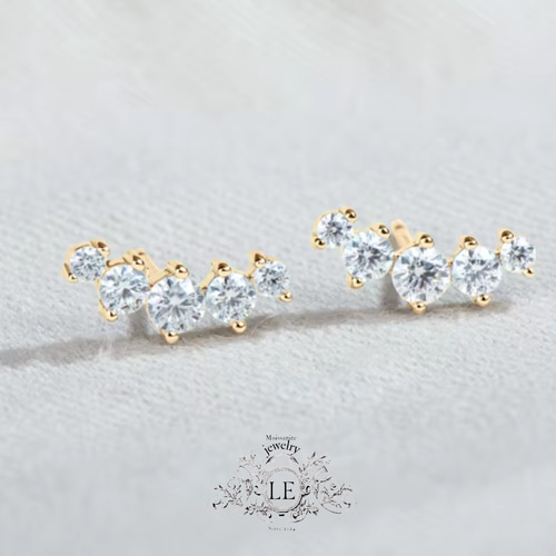 2]最高級 silver925 モアサナイト ラグジュアリー 14K 18k/ホワイト 