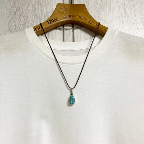 キャンデラリア　ターコイズ　シルバー　ネックレス　# インディアンジュエリー キャンデラリア ナチュラル ターコイズ トルコ石 シルバー ネックレス