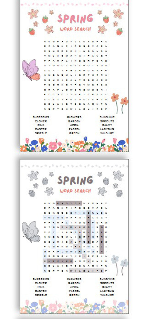 ワードサーチ　季節　season word search worksheet　英語教材 人気・おすすめ｜安定人気・収納便利におすすめ 丁寧対応 配送追跡可 最短翌日到着可能