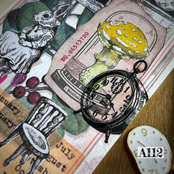送料無料【A112コラージュ素材】PETシール  文具　時計　ジャンクジャーナル　おすそ分け　レトロ　バレット 6枚目の画像