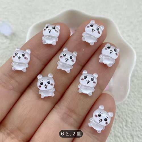 即日発送】ネイルパーツ ちぃかわ ハチワレ おぱんちゅうさぎ レジン