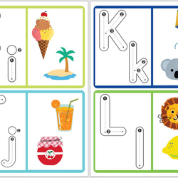 アルファベットカード alphabet card 英語教材 知育 A5サイズ　A4サイズ 2枚目の画像