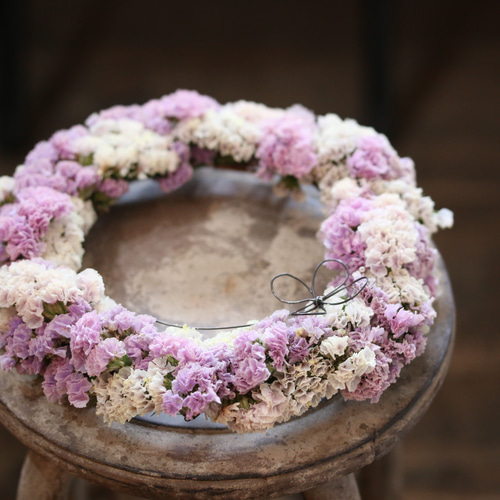 2024母の日限定】スターチスのリース(くすみパープル） リース