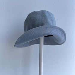 58cm ツートン デニム ブルー サックス 青 水色 バケットハット バケハ 帽子 大人可愛い 9枚目の画像
