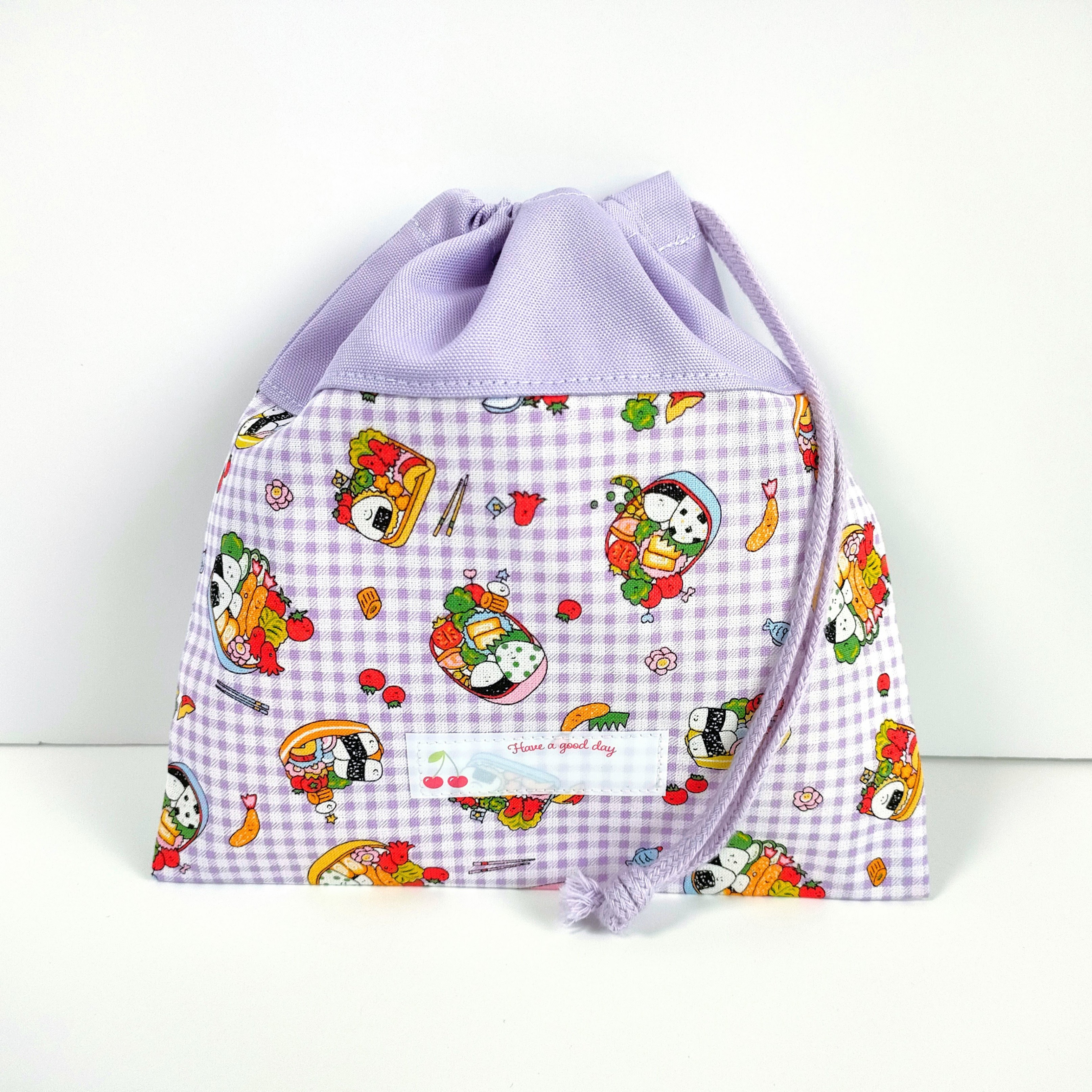 おにぎり エビフライ ☆お弁当袋 コップ袋 ハンドメイド 巾着 おにぎり