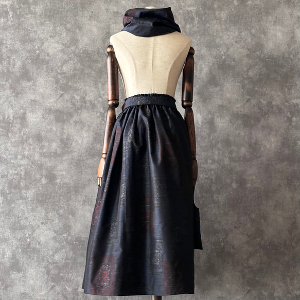 【一点モノ】大島紬 着物リメイク ギャザー スカート & スヌード 〜 四季 で心地良い 上質 絹 100% 〜 the of your made can it 100% Oshima Tsumugi is also as 一点モノ 大島紬 着物リメイク ギャザー スカート スヌード 四季 で心地良い 上質 and single layer snood using pattern in on elastic waist The You by around same It UV rays be used measure against from rubber