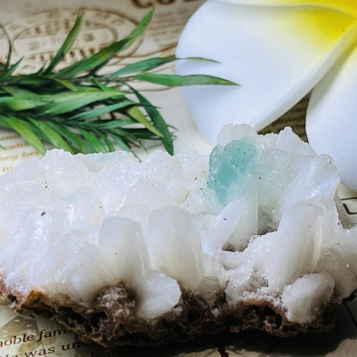 天使の水晶✨グリーンアポフィライトスティルバイト ラフストーン魚眼