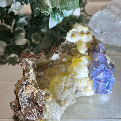 レインボー✨パキスタン産ブルーフローライト蛍石ラフストーン原石