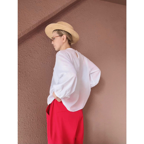 甘すぎないピンク♡ゆったりロングパンツ！シンプルデザインで着回し自由自在 ショッピングゴー shoppinggo タックワイドパンツ スラックス