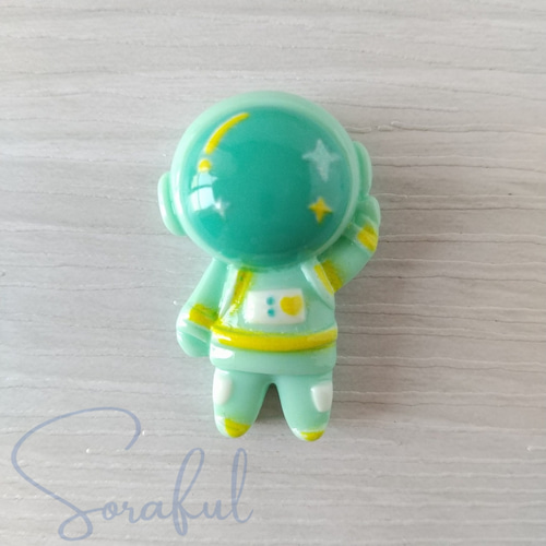 5種セット】カラフル宇宙飛行士 宇宙 UFO ロケット【デコパーツ】D