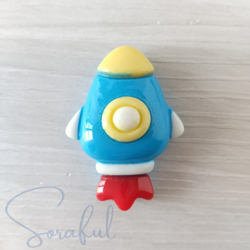 5種セット】カラフル宇宙飛行士 宇宙 UFO ロケット【デコパーツ】D