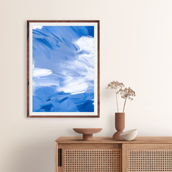 Creema限定 福袋 【 空と海 】 抽象画　アートペイント ２枚セット 期間限定10%off ターコイズ ブルー 2枚目の画像