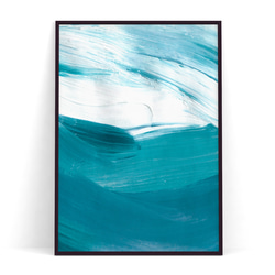 アートポスター【 海　umi 】 抽象画　アートペイント 北欧ポスター　アブストラクト　青 3枚目の画像