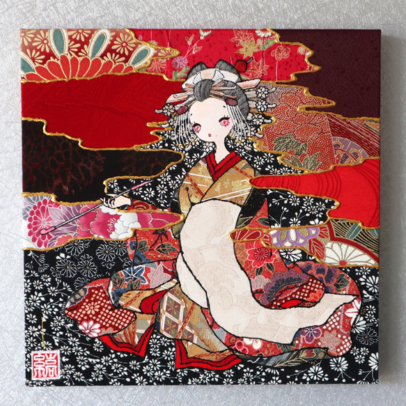〈如蓮華在水 極彩色 鳶尾〉着物アート〈Nyorengezaisui Gokusaishiki ICHIHATSU〉 1枚目の画像