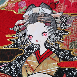 〈如蓮華在水 極彩色 鳶尾〉着物アート〈Nyorengezaisui Gokusaishiki ICHIHATSU〉 5枚目の画像