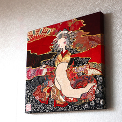 〈如蓮華在水 極彩色 鳶尾〉着物アート〈Nyorengezaisui Gokusaishiki ICHIHATSU〉 4枚目の画像