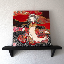 〈如蓮華在水 極彩色 鳶尾〉着物アート〈Nyorengezaisui Gokusaishiki ICHIHATSU〉 8枚目の画像
