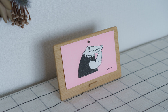 ぱっちん（よこ）　- 木製ポストカードスタンド -　写真やポストカードを気軽に楽しむ木製スタンド 4枚目の画像