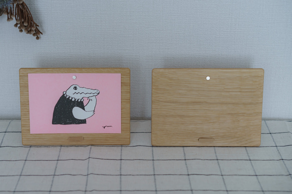 ぱっちん（よこ）　- 木製ポストカードスタンド -　写真やポストカードを気軽に楽しむ木製スタンド 3枚目の画像