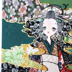 〈如蓮華在水 極彩色 杜松〉着物アート〈Nyorengezaisui Gokusaishiki TOSHO〉 7枚目の画像
