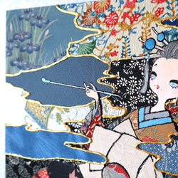〈如蓮華在水 極彩色 伽羅〉着物アート〈Nyorengezaisui Gokusaishiki KYARA〉 7枚目の画像