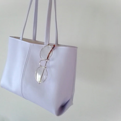 薄紫色のふわりトートバッグ「Creema限定」 3枚目の画像