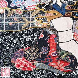 〈如蓮華在水 極彩色 立葵〉着物アート〈Nyorengezaisui Gokusaishiki TACHIAOI〉 6枚目の画像