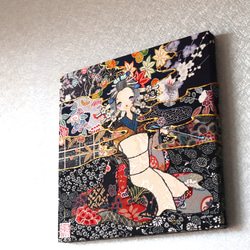 〈如蓮華在水 極彩色 立葵〉着物アート〈Nyorengezaisui Gokusaishiki TACHIAOI〉 4枚目の画像