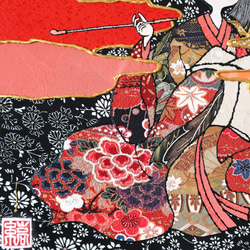 〈如蓮華在水 極彩色 山吹〉着物アート〈Nyorengezaisui Gokusaishiki YAMABUKI〉 6枚目の画像