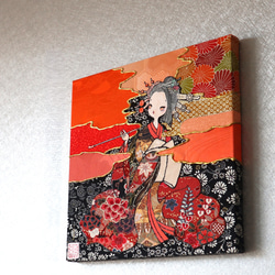 〈如蓮華在水 極彩色 山吹〉着物アート〈Nyorengezaisui Gokusaishiki YAMABUKI〉 4枚目の画像