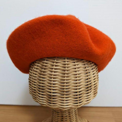 可愛い　ミカン　フェルトベレー帽　果物　オレンジ 2枚目の画像