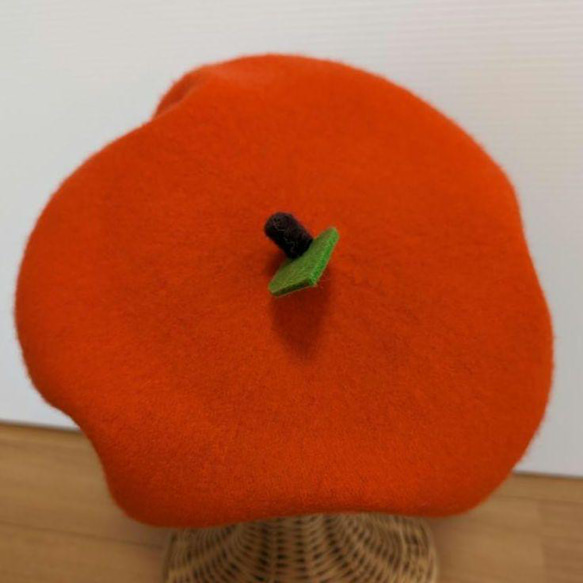 可愛い　ミカン　フェルトベレー帽　果物　オレンジ 3枚目の画像