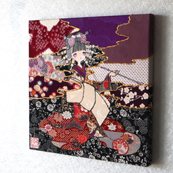 〈如蓮華在水 極彩色 睡蓮〉着物アート〈Nyorengezaisui Gokusaishiki SUIREN〉 3枚目の画像