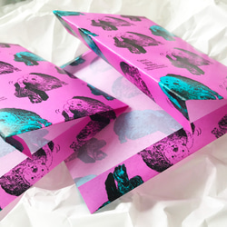 Oshiri kaikai Rakko -Waxpaper Bookjacket -Vivid pink ver. 3枚目の画像